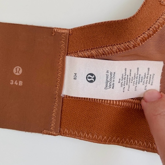 EUC Lululemon Run Times Bra *High Support* in Roasted Brown Size 34B - Picture 6 of 7